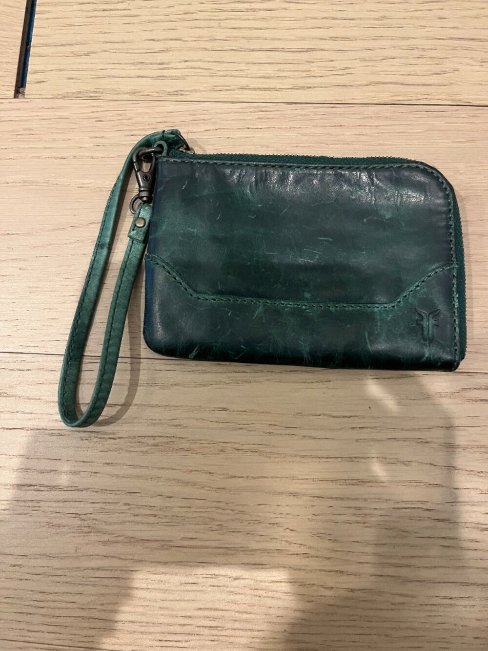 Frye Green Melissa Leather Wristlet